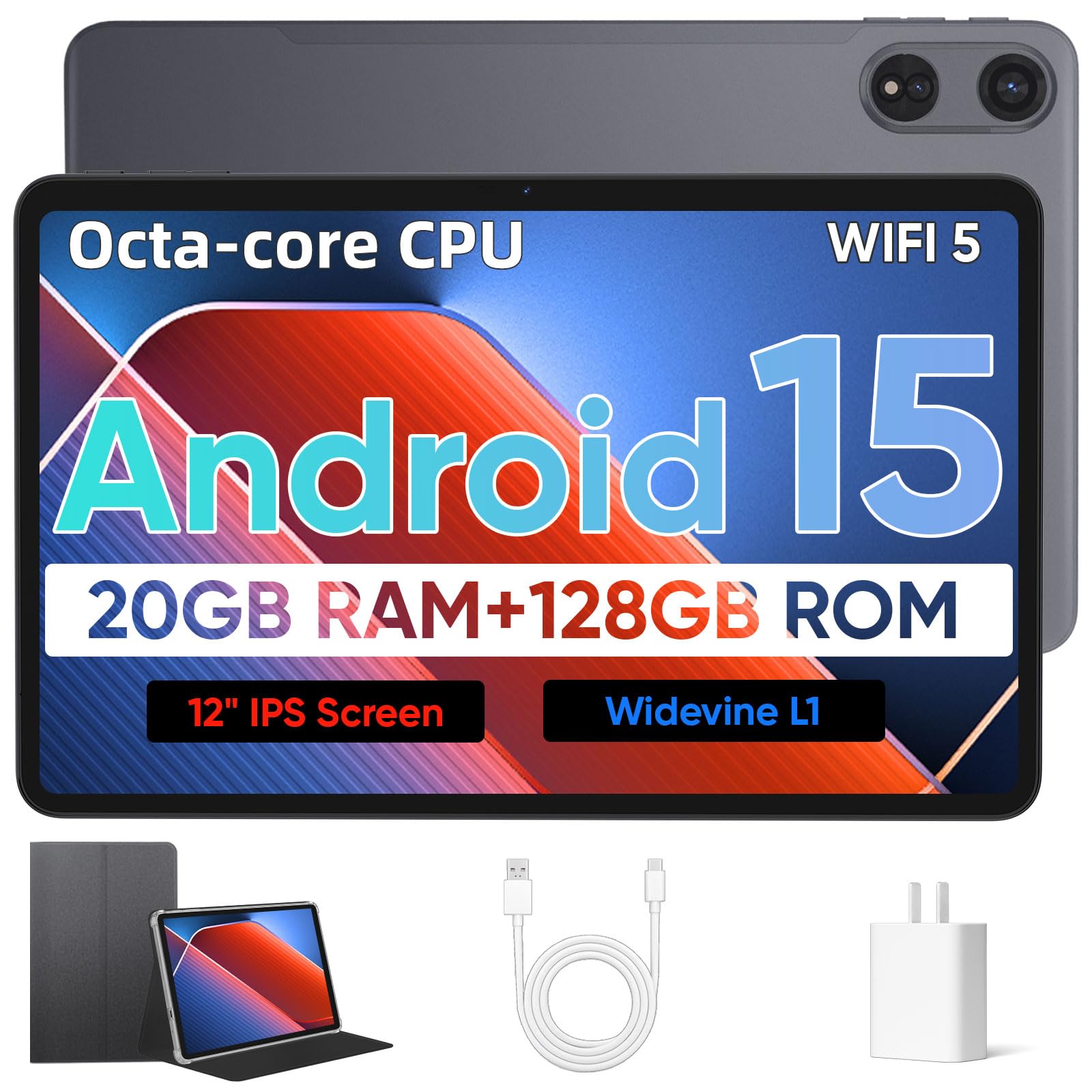 タブレット　Android15 128G 75000mAh Amazon.com : Android 15 Tablet 10 Inch, 20GB RAM+128GB ROM